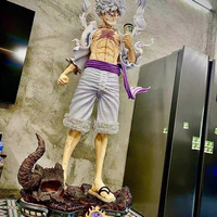 Statue de personnage d'anime One Piece en stock, statue de Nika Luffy, taille réelle, engrenage, 5 modèles artistiques en résine à des fins décoratives