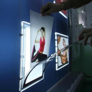 A3 A4 LED lumineuse magnétique acrylique boîte à lumière <span class=keywords><strong>agence</strong></span> immobilière fenêtre suspendus informations affichage signe - Product Image 1