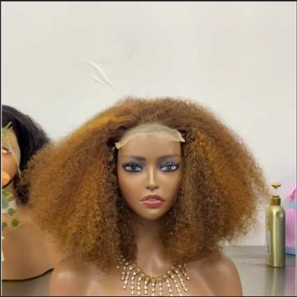 afro wave 13*4 Transparent lace front wig