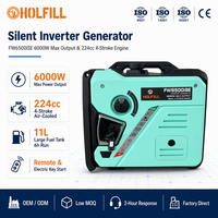 Générateur Inverter Super Silencieux 6000W à Démarrage à Distance, Réservoir de Carburant 11L, Station d'Énergie à Essence pour Usage Domestique et Hors Réseau – Approvisionnement en Gros