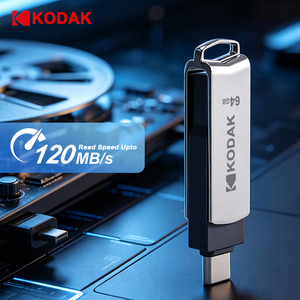 แฟลชไดรฟ์ Kodak 32GB อลูมิเนียมอัลลอย หัวต่อแบบ Type-C หมุนได้ 360 องศา พร้อมระบบล็อค - Product Image 1