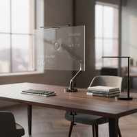 Support d'écran en aluminium et acier à livraison rapide, inclinable, robuste, pour moniteurs de 17 à 37 pouces, support double moniteur, en stock, noir