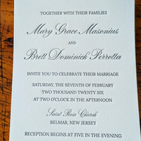 Juego de Invitaciones de Boda Elegantes en Papel de Algodón Personalizado, Invitaciones de Lujo con Grabado, Invitación Moderna y Sencilla para Banquete de Matrimonio
