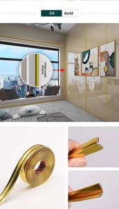 Nouveautés Carreaux muraux autocollants en PVC marbré doré pour salle de bain, papier peint, décoration intérieure, feuille murale autocollante en mousse - Product Image 6