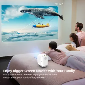 [Verbeterde Xiaoming Mini Batterij Funfoox Projector] Draagbare Full Hd Led Lcd Video Mini Android Smart Home Theater Nano Projector