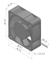 Ventilateur de refroidissement DC 4015 mm 12V, double roulement à billes, matériau PBT, fonction PWM FG personnalisable
