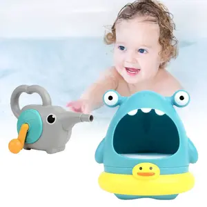 Mainan mandi pembuat gelembung dinosaurus, untuk sabun bayi mesin gelembung kamar mandi hewan mainan air anak-anak