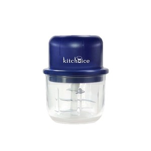 Procesador de Alimentos Eléctrico Kitchoice, Mini Picadora de Plástico de 300 ml para Procesar Ajo y Carne, Color Azul - Product Image 1