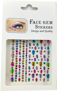 อัญมณีติดหน้าด้วยตนเองสำหรับการแต่งหน้าอัญมณีติดบนใบหน้าอัญมณีประดับมุกสติกเกอร์พลอยเทียม - Product Image 5
