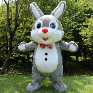 Costume de mascotte de lapin de Pâques à oreilles courtes unisexe Lapin rose de dessin animé pour adultes Fête de Noël Peluche style <span class=keywords><strong>anime</strong></span> pour défilé - Product Image 3
