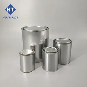 Latas de lata de Metal vacías para pintura, latas de lata de pegamento redondas de 4oz, 118ml, venta directa de fábrica