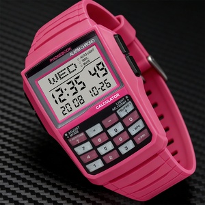 Reloj Calculadora Deportivo Retro para Estudiantes, Multifuncional, con Luz Nocturna LED, Estilo Computadora Digital Electrónica, Alarma, Color Rosa - Product Image 2