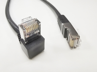 Câble Ethernet à 90 degrés vers le bas RJ45 mâle à mâle pour routeur, jeux, modem extérieur et intérieur