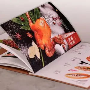 Impresión personalizada para menú de cafetería y restaurante, hojas con impresión CMYK, impresión personalizada para menú de papel, folletos