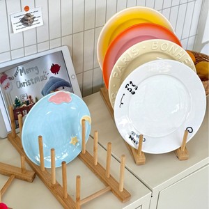 Bamboo Dish Drainer <b>Rack</b> For <b>Plates</b> Cups Saucers Kitchen Countertop Storage Quick Dry Multipurpose - Product Image 2