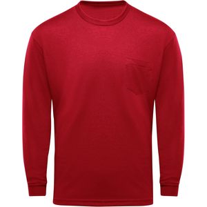 Camiseta de trabajo de rendimiento de manga larga para hombre Red Kap con bolsillo central - Product Image 1