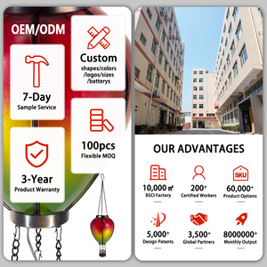 Su misura all'aperto acrilico tremolante fiamma luce del giardino decorazione appesa lanterna palloncino caldo solare - Product Image 6