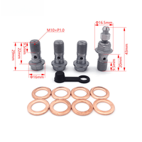 Nouveau kit de vis à boulon banjo M10 en acier inoxydable pour tuyau de frein hydraulique QDGY pour système de freinage de moto