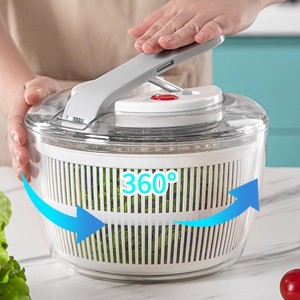 Salad Spinner Manual 360 Degree Spin Large Capacity Vegetable Dryer Kitchen <b>Tool</b> - Product Image 2
