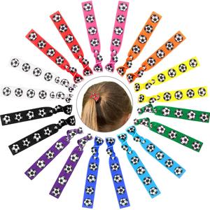 ที่รัดผมฟุตบอลแบบกำหนดเอง ที่คาดผมฟุตบอล อุปกรณ์เสริมริบบิ้นไม่ทำให้ผมเป็นรอย ที่รัดผมหางม้าฟุตบอล - Product Image 3
