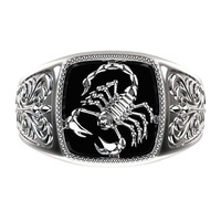 2024 nouvelles bagues de doigt pour hommes en relief Scorpion créatif anneaux de bijoux d'anniversaire scorpion toxique