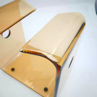 Table basse en acrylique en forme de U sur mesure verre organique transparent pour salon et salle de bain pour hôtels
