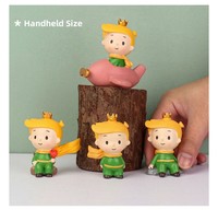 AHMH Vente en gros Micro le Petit Prince Rose Fox Figurines miniatures en résine Décoration Statues Décoration de gâteau d'anniversaire