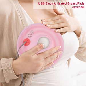 Almohadillas Eléctricas para los Senos con Alimentación USB, Almohadillas de Compresión Cálidas Reutilizables y Suaves para <span class=keywords><strong>Lactancia</strong></span> y Alivio de los Senos - Product Image 1