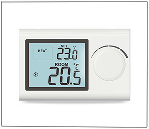 Thermostat de chaudière écologique pour pièce, mode chaleur/arrêt/refroidissement non programmable - Product Image 3