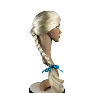 Peluca <span class=keywords><strong>de</strong></span> disfraz <span class=keywords><strong>de</strong></span> <span class=keywords><strong>princesa</strong></span> Elsa, pelo sintético <span class=keywords><strong>de</strong></span> Frozen, precio bajo, venta al por mayor y <span class=keywords><strong>de</strong></span> fábrica - Product Image 3