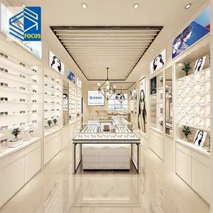 Magasin de lunettes optiques, mobilier d'affichage, magasins optiques de détail 3d