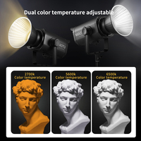 MIAOTU 300W Lumière vidéo LED professionnelle 2700-6500K avec contrôle par application, corps en aluminium pour studio photo intérieur et diffusion en direct