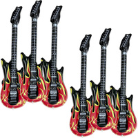 Vente chaude décoration de fête Microphone Instruments gonflables jouets guitare accessoires de fête jouets gonflables pour enfants