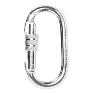 คาราบิเนอร์เหล็กอัลลอยด์แบบล็อค อุปกรณ์ปีนเขาและปีนหน้าผา - Product Image 1