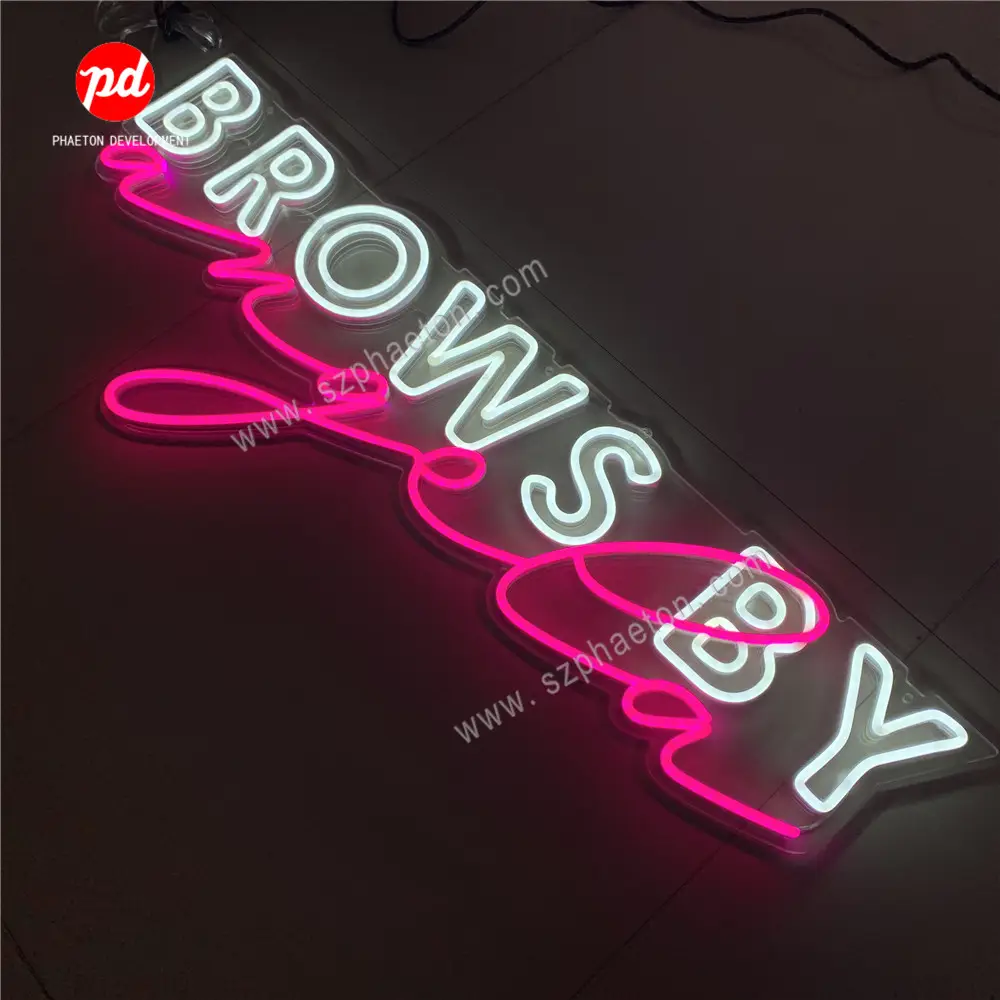 Hot Selling Drop Versand Acryl Neonlichter Custom ized Led Leucht reklame für Beauty Shop