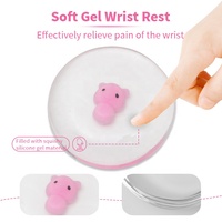 Tapis de souris en gel transparent Kawaii Anime Cartoon avec repose-poignet, résistant à l'eau, pour le jeu et le bureau