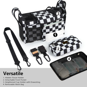 Bolsa de Transporte <span class=keywords><strong>para</strong></span> Cochecito de Bebé, Diseño Moderno, Tela Oxford, Ajustable <span class=keywords><strong>para</strong></span> Todas las Estaciones, Portavasos 3 en 1, Correa de Hombro Ajustable, Bolso Desmontable - Product Image 3