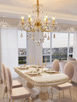 2025 nouveau rétro or verre bras européen cristal Restaurant lustre pour chambre hôtel chambre verre cristal lustre pour la maison
