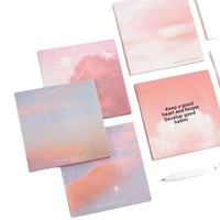 Notas Adhesivas de Alta Gama con Diseño Etéreo, Fuerte Adhesión, Perfectas para Mensajes Estudiantiles; Diseño Degradado Inspirado en Instagram, Estilo Salado y Moderno