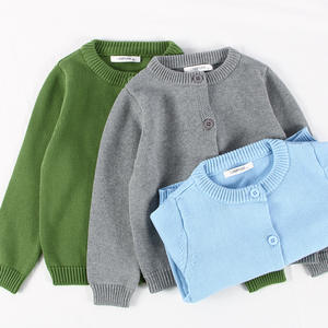 Beaucoup de couleurs épais bébé vêtements sweat cardigan couleur unie enfants <span class=keywords><strong>pull</strong></span> Designer filles tricots bébé chandails en tricot - Product Image 4