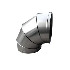 Customized 90 Degree Spiral Air Duct Elbow <strong>Fittings</strong> 304 Stainless Steel Rainproof Reduced Diameter 45 Elbow Welding - Product Image 1