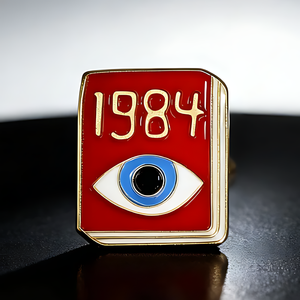 Pin Aksesoris Serbaguna Fashion, Emblem Logam Modern Berlapis Enamel Keras, Desain Buku Kreatif Baru 1984,  untuk Tas Ransel dan Pakaian - Product Image 3