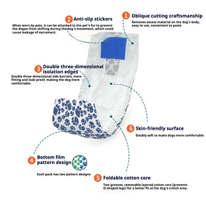 Pañales desechables transpirables para mascotas con protección contra fugas y absorción estándar, pantalones de entrenamiento antideslizantes para perros machos para perros pequeños - Product Image 4