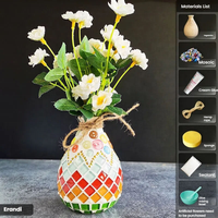 Dropshipping Gift Dropshipping Gift Handmade Diy Material Package Vase en bois Mosaïque Vase Jouets éducatifs Ornements de bureau