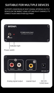 BRZHIFI PCM56 coassiale digitale a analogico audio DAC decodificatore TV smart CD proiezione davvero lossless hifi party speaker - Product Image 6