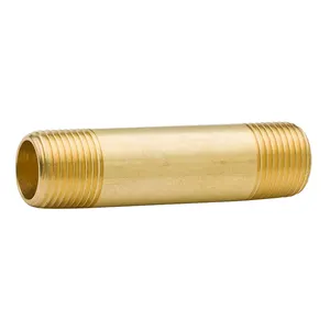 In Stock Supply 5-1/2" Long Brass Close Nipple Pipe Fitting With 1/2" Nominal Diameter And Npt Ends