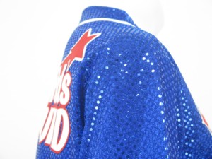 Maillot de baseball à sequins bleu, design personnalisé, fabrication sur mesure, pour compétition, tenue d'équipe de cheerleading, maillot de baseball à sequins - Product Image 5