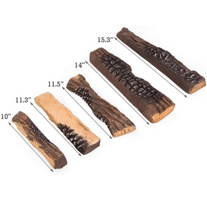 Bûches <span class=keywords><strong>de</strong></span> gaz en céramique modernes pour la décoration <span class=keywords><strong>de</strong></span> foyer, couleurs haute température, lot <span class=keywords><strong>de</strong></span> 5 - Product Image 2
