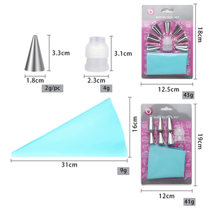 Ensemble de 8 poches à douille réutilisables en EVA avec embouts en acier inoxydable, outils de décoration de gâteaux en métal pour la pâtisserie et la cuisine - Product Image 6