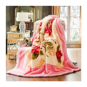 2 Ply Tiger the Best Thick Heavy Winter Warm Soft Mink King Size Winter  Blanket Beautiful Blanket ,color Yellow 